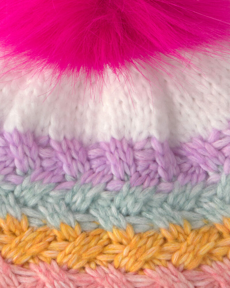 Toddler Girl Kombi Popsicle Pom Hat - Pink, image 3 of 3 slides