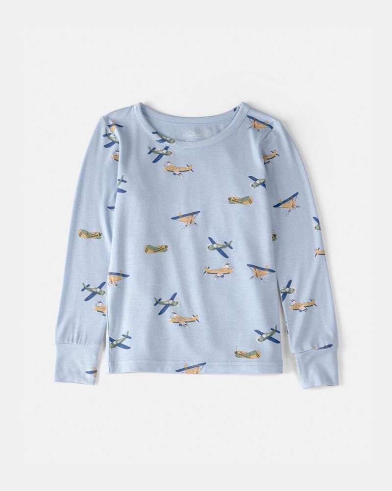 Tout-petit gar&ccedil;on - Ensemble 2 pi&egrave;ces pyjama PurelySoft &agrave; fermeture &agrave; glissi&egrave;re 2 sens, avion - Bleu, image 2 sur 5 diapositives