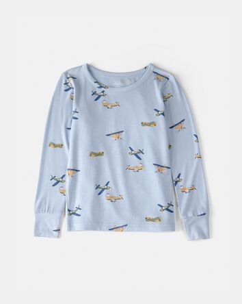 Tout-petit gar&ccedil;on - Ensemble 2 pi&egrave;ces pyjama PurelySoft &agrave; fermeture &agrave; glissi&egrave;re 2 sens, avion - Bleu, 