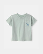 B&eacute;b&eacute; gar&ccedil;on - T-shirt &agrave; poche - Vert menthe, image 1 sur 2 diapositives