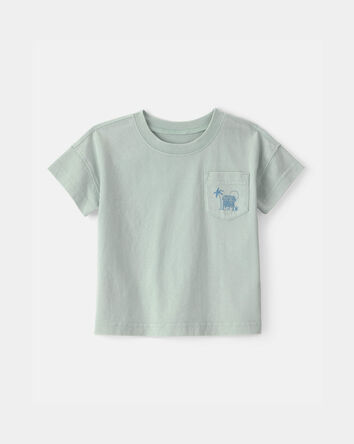 B&eacute;b&eacute; gar&ccedil;on - T-shirt &agrave; poche - Vert menthe, 