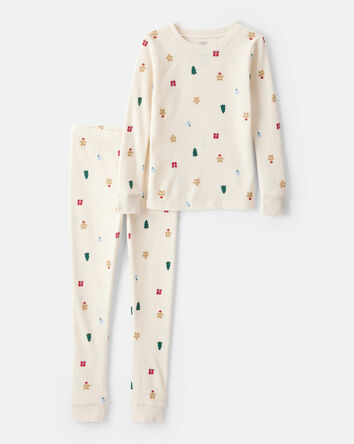 Kid Holiday Print 2-Piece Pyjama Set , 