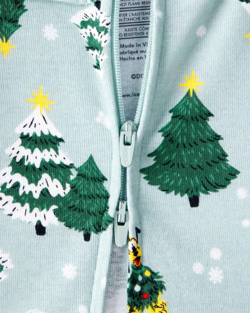 Baby Disney© Mickey Mouse 100% Cotton Long-Sleeve Snug Fit 1-Piece pyjamas - Blue, image 2 of 4 slides