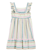 Enfant Robe rayée à manches volantées , image 2 sur 4 diapositives