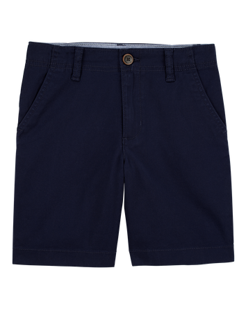 Kid Stretch Chino Uniform Shorts - Navy, 