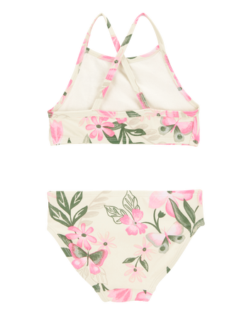 Toddler 3-Piece Tropical Floral Rashguard Set, 