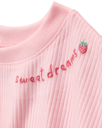 Kid Strawberry Print Loose Fit 2-Piece Pyjamas - Pink, 