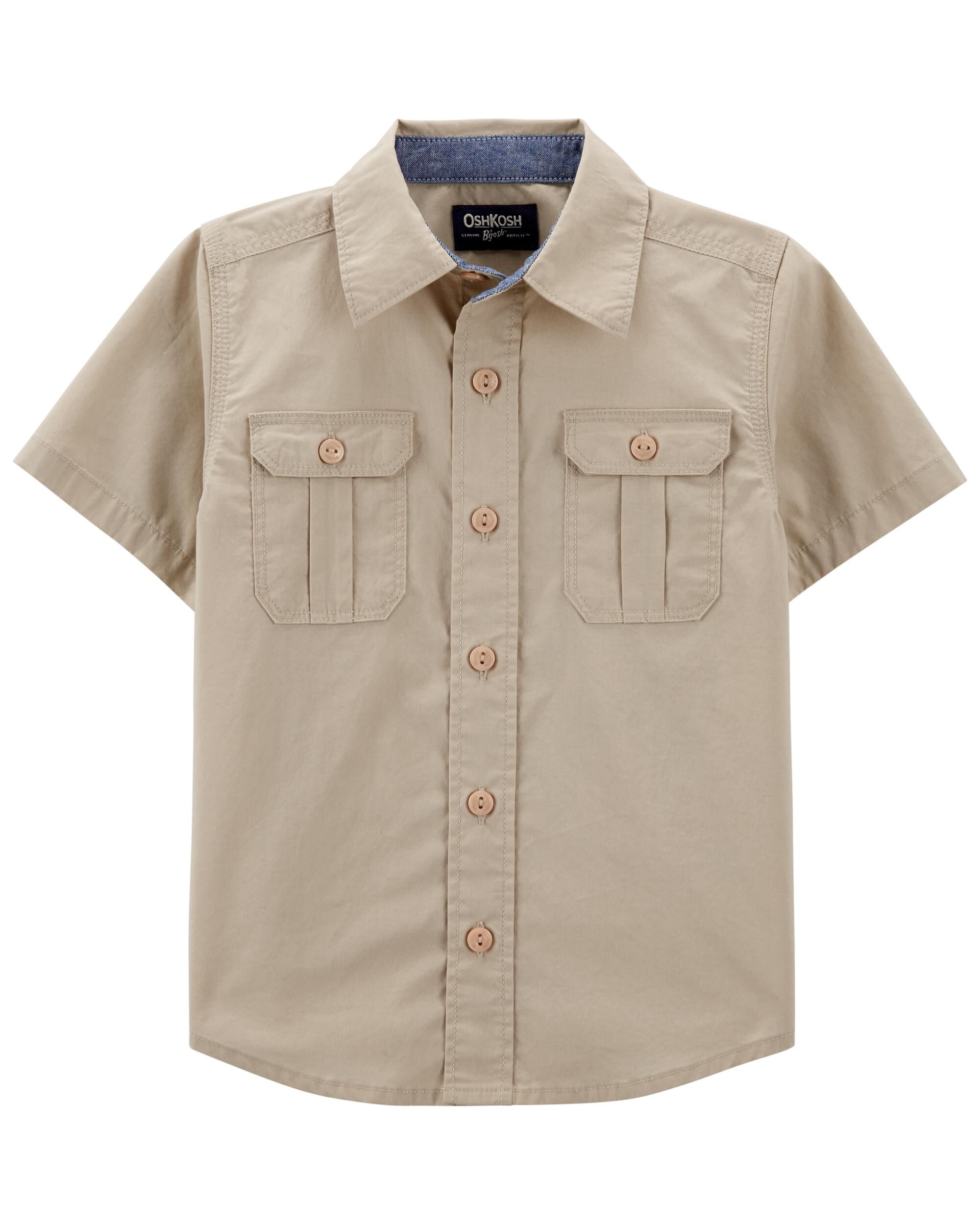 Baby Safari Khaki Button-Front Safari