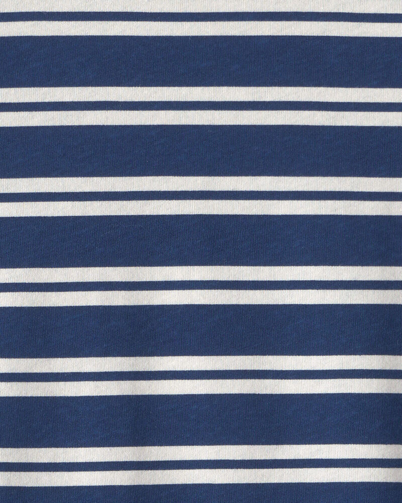 Toddler Boy Striped Long-Sleeve T-Shirt - Navy Blue/Cream, image 2 of 3 slides