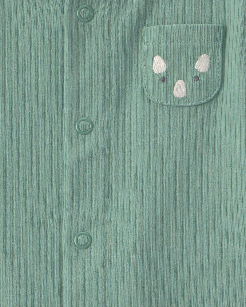 Baby Boy 3-Piece Dinosaur Long-Sleeve Layering Set - Green, image 3 of 5 slides