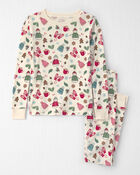 Filles - Pyjama 2 pi&egrave;ces en coton biologique au motif D&eacute;cor hivernal, image 1 sur 3 diapositives