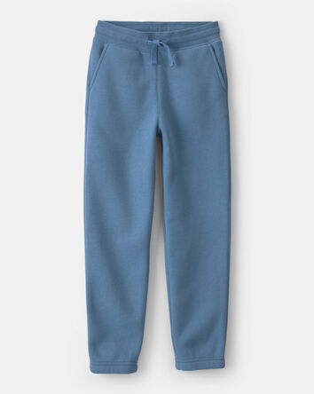 Boys Fleece Drawstring Knit Joggers - Blue, 