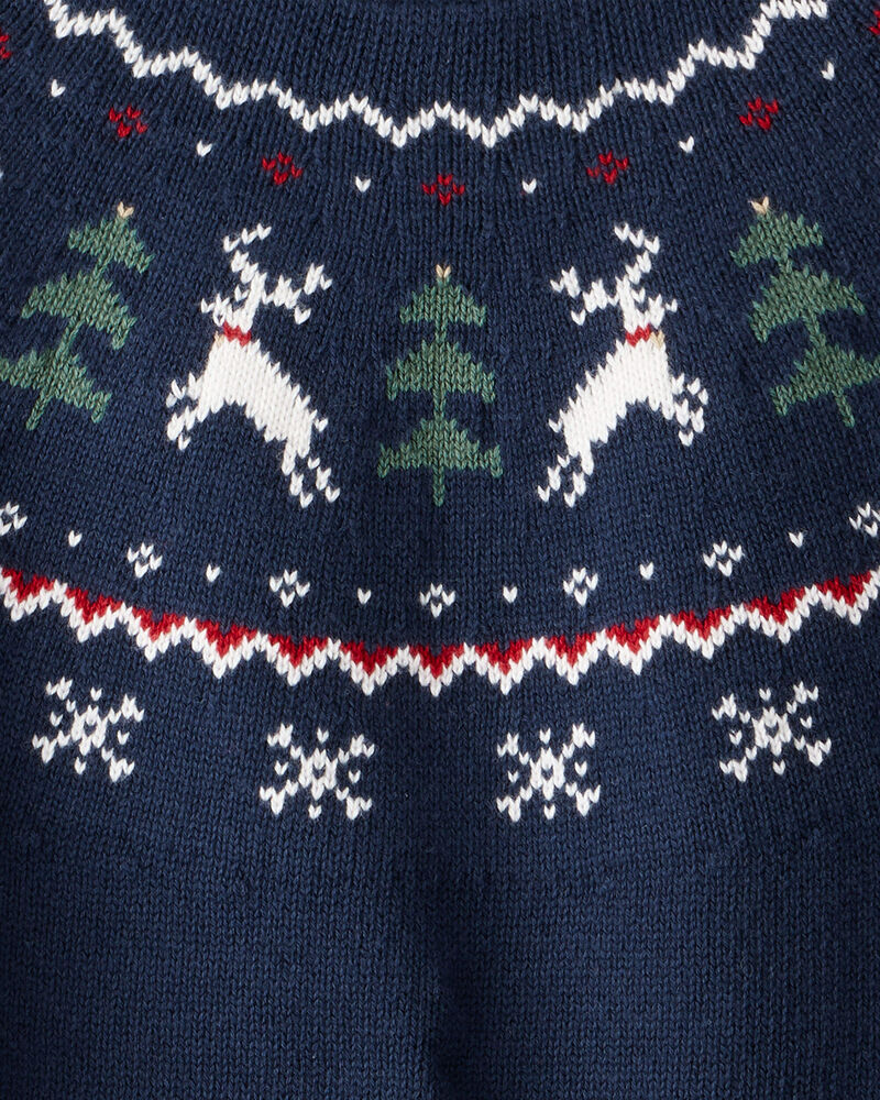 Jeune - Chandail tricot motif jacquard en coton biologique, image 3 sur 3 diapositives