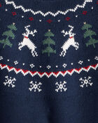 Jeune - Chandail tricot motif jacquard en coton biologique, image 3 sur 3 diapositives