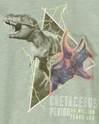 Kid Dinosaur Cotton Blend Long-Sleeve Tee - Green, image 4 of 5 slides