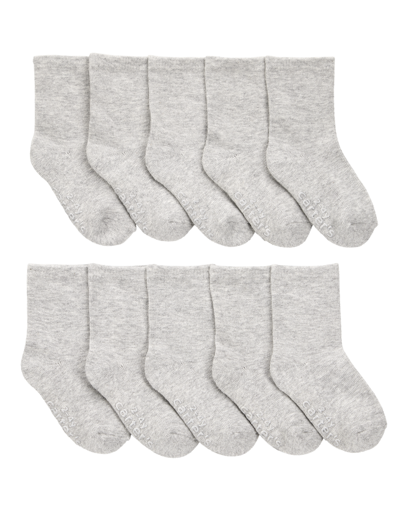 Enfant en bas âge 10 paires de chaussettes mi-mollet - Gris, image 1 sur 3 diapositives
