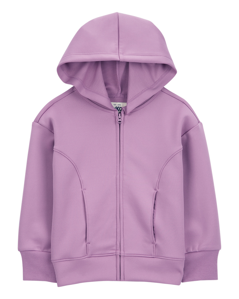 Toddler Active Zip-Up Hooded Jacket - Purple, image 1 of 3 slides