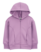 Toddler Active Zip-Up Hooded Jacket - Purple, image 1 of 3 slides