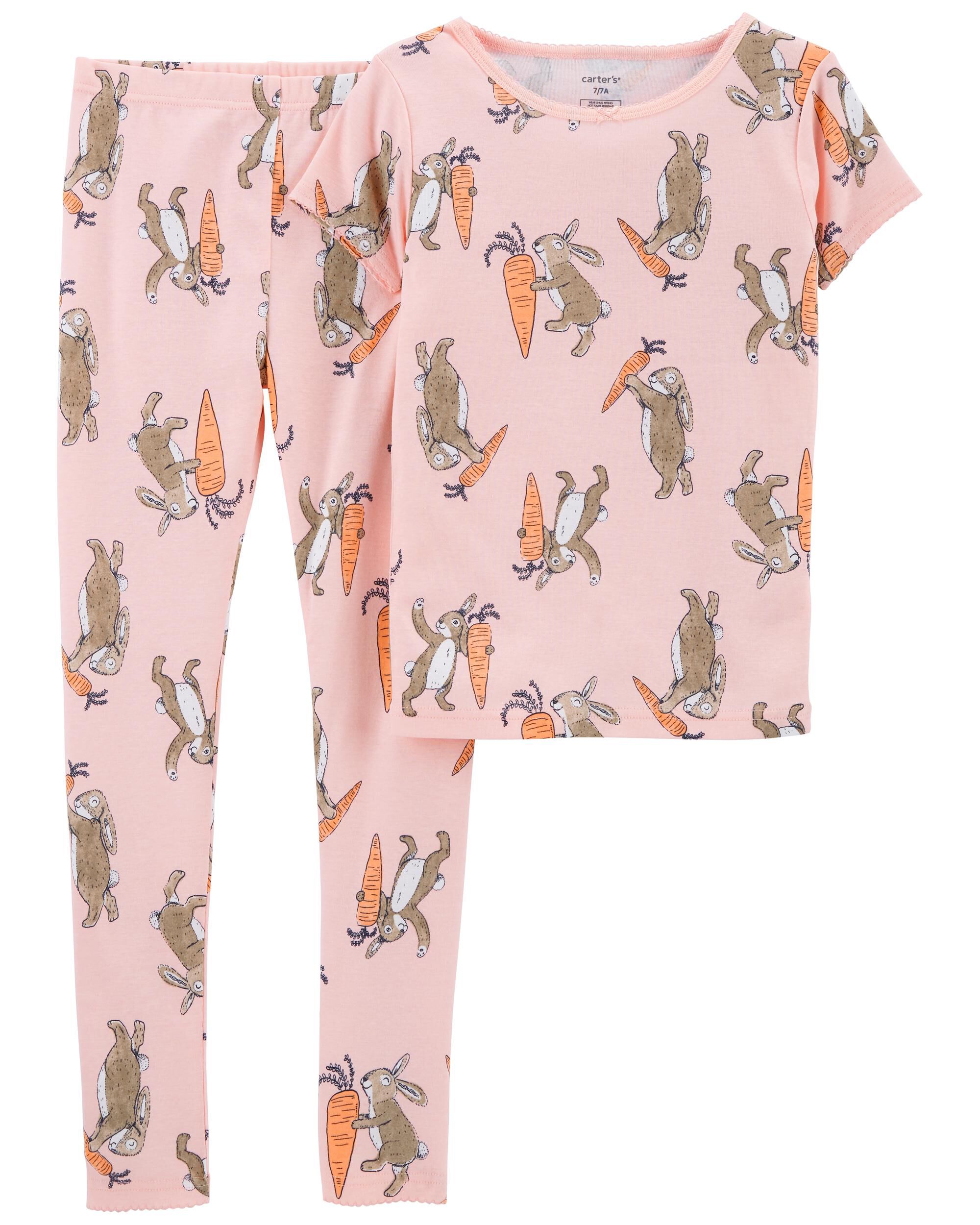 Pink 2 Piece Bunny 100 Snug Fit Cotton Pyjamas Carter s Oshkosh