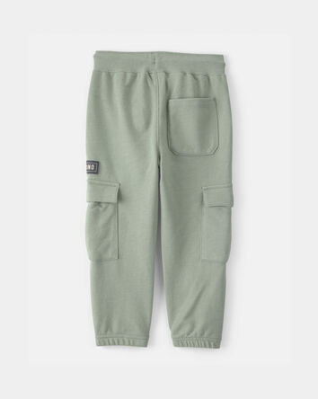 Tout-petit gar&ccedil;on - Pantalon de jogging cargo en jersey bouclette &laquo;Camp Dino&raquo; - Vert, 