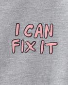 Toddler Boy 'I Can Fix It' Construction Graphic Tee - Grey, image 2 of 3 slides