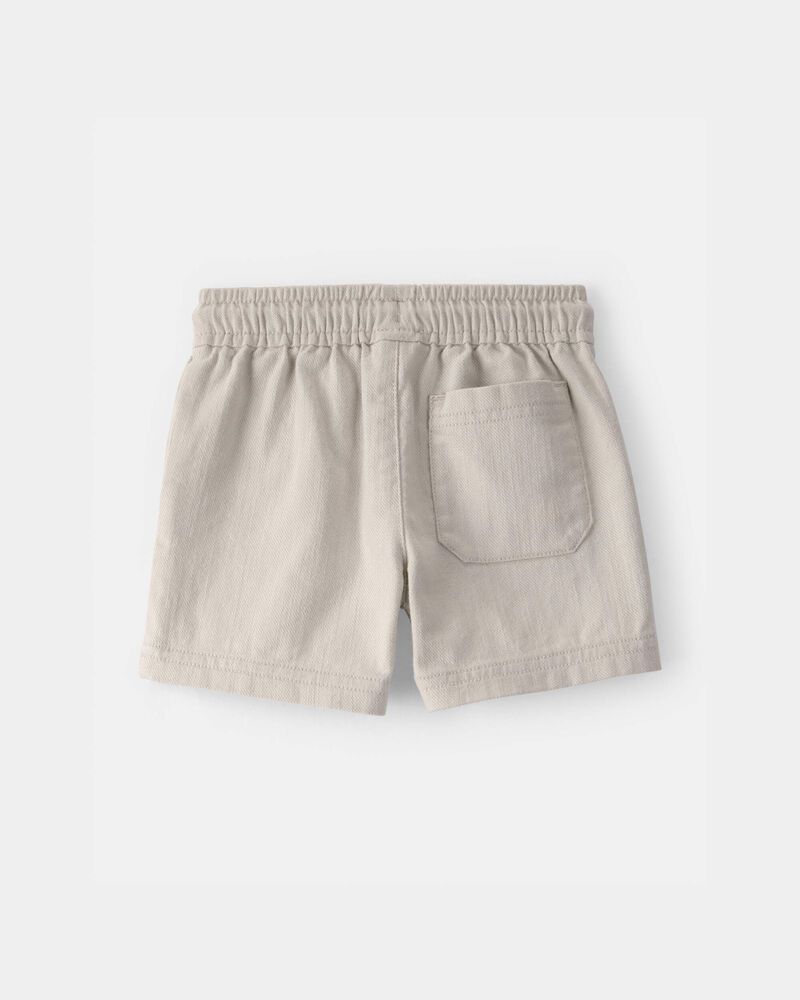Baby Boy Twill Shorts - Light Khaki, image 2 of 4 slides