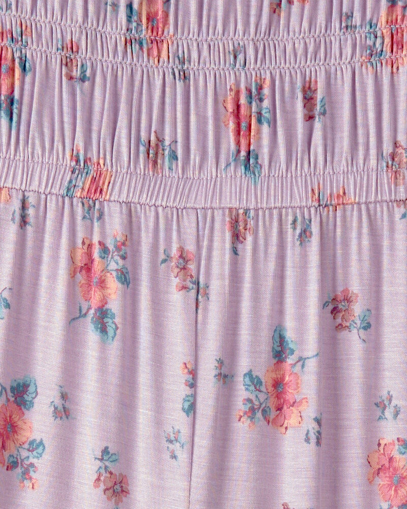 Filles - Combinaison &agrave; smocks, motif floral - Mauve, image 2 sur 2 diapositives