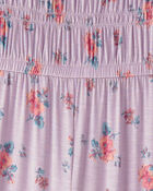 Filles - Combinaison &agrave; smocks, motif floral - Mauve, image 2 sur 2 diapositives