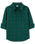 Plaid Button-Front Shirt, image 2 of 4 slides