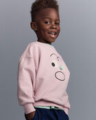 Toddler Emotions Wide-Arm Sweatshirt - Rose, image 5 of 7 slides