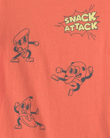 Tout-petit gar&ccedil;on - T-shirt imprim&eacute; Snack Attack - Orange, 