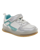 Tout-petit Espadrilles métalliques à lumières - Argent/Turquoise, image 1 sur 8 diapositives
