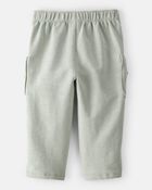 Baby Girl Bow Pocket French Terry Pants - Green, image 2 of 5 slides