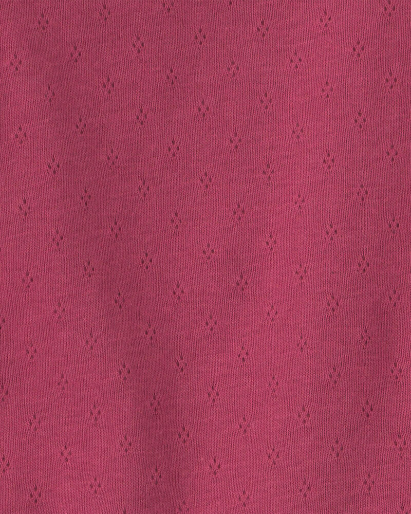 Baby Girl 2-Piece Organic Cotton Pointelle Pajamas, image 3 of 4 slides