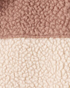 Baby Boy Colour Block Microfleece Zip-Up Jacket - Tan, image 3 of 4 slides
