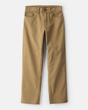 Garçons - Pantalons Chino en Coton - Kaki, 