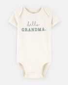 Baby Cotton Short-Sleeve Graphic Bodysuit - White, image 1 of 2 slides