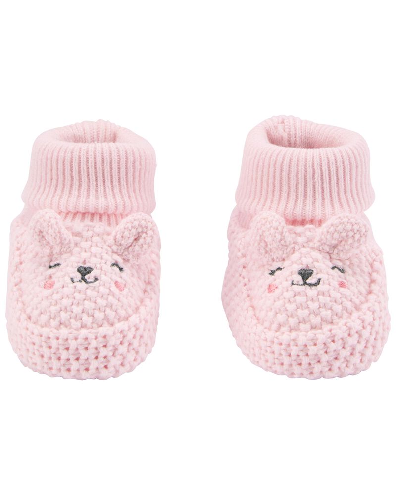 Pink Baby Bear Booties | carters.com
