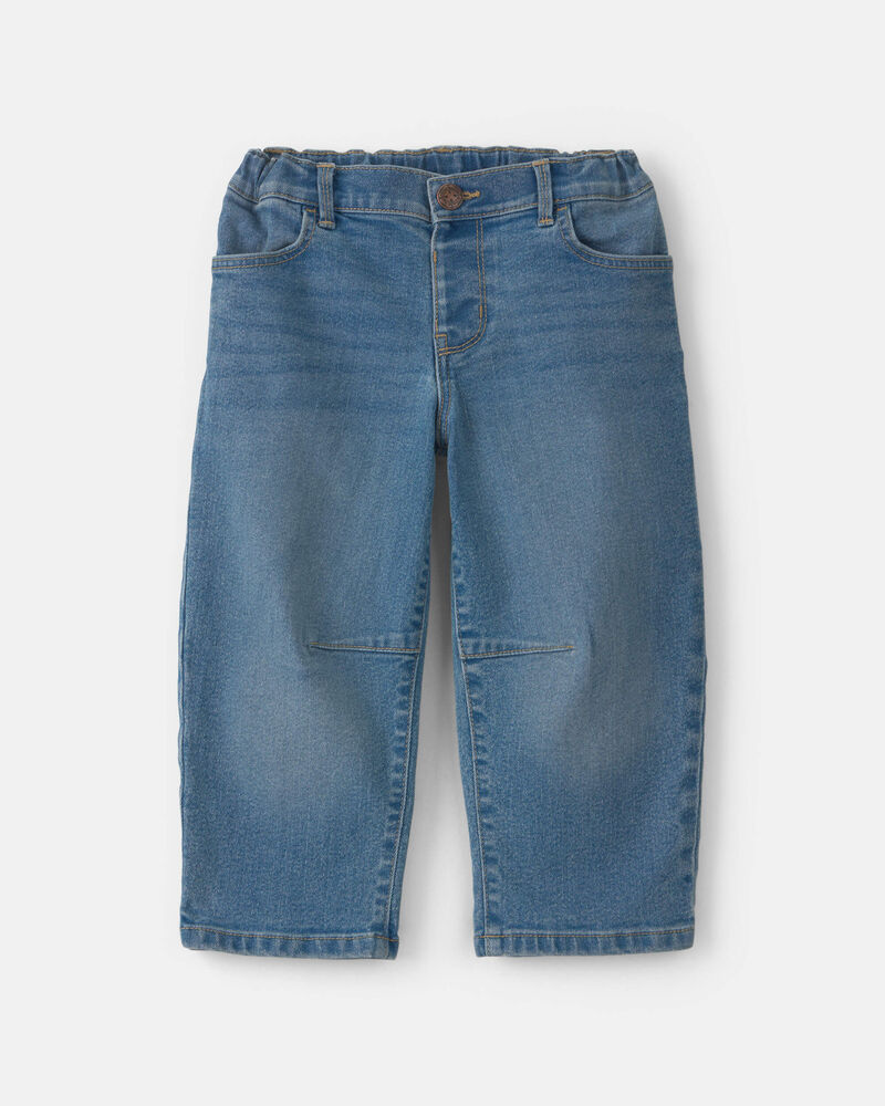 Toddler Girl Denim Barrel Jeans - Medium Wash, image 1 of 4 slides