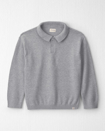 Boys Organic Cotton Sweater Knit Polo, 