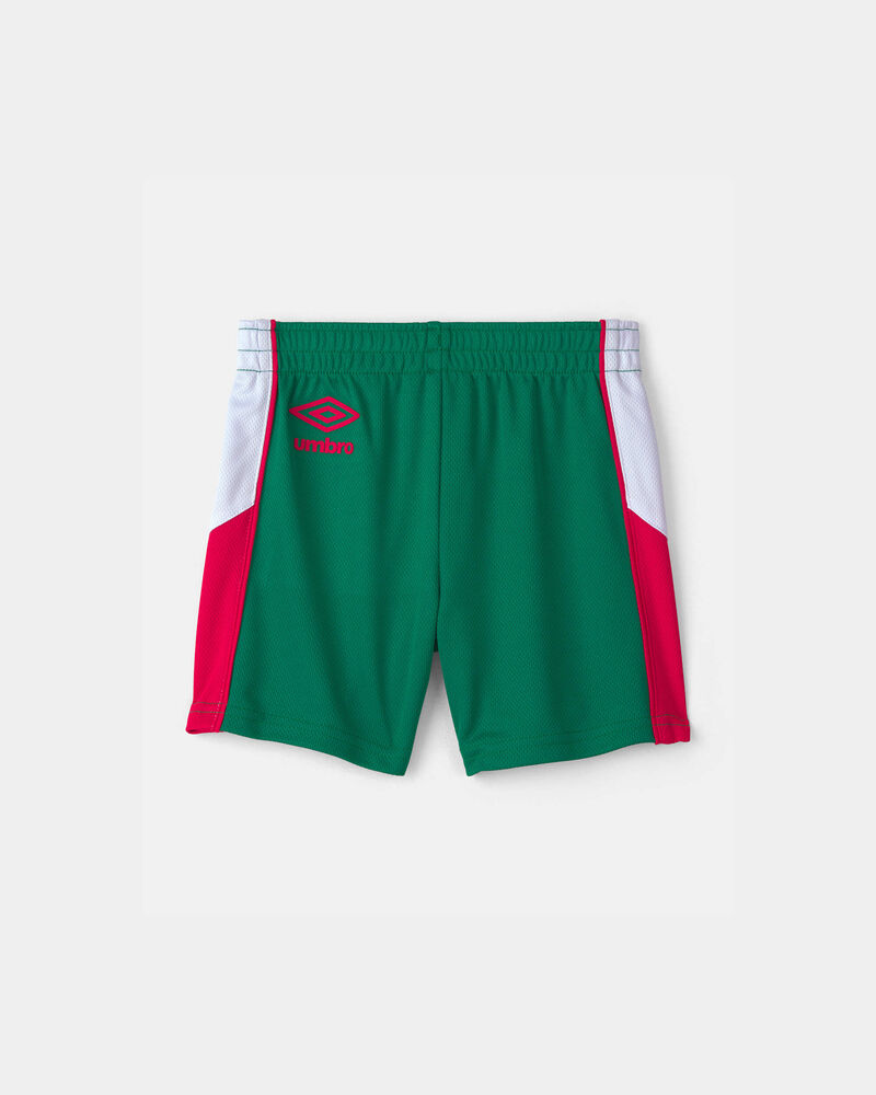 Toddler Umbro Mexico Mesh Soccer Shorts - Green/White/Red, image 2 of 6 slides