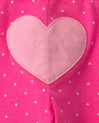 Baby Girl 3-Piece Heart Bodysuit & Pant Set - Pink/Ivory, image 4 of 5 slides