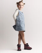 Toddler Girl Pointelle Long-Sleeve Top - Cream, image 3 of 7 slides