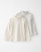 Toddler 2-Pack Organic Cotton Rib Mock Neck Tops, image 1 of 4 slides