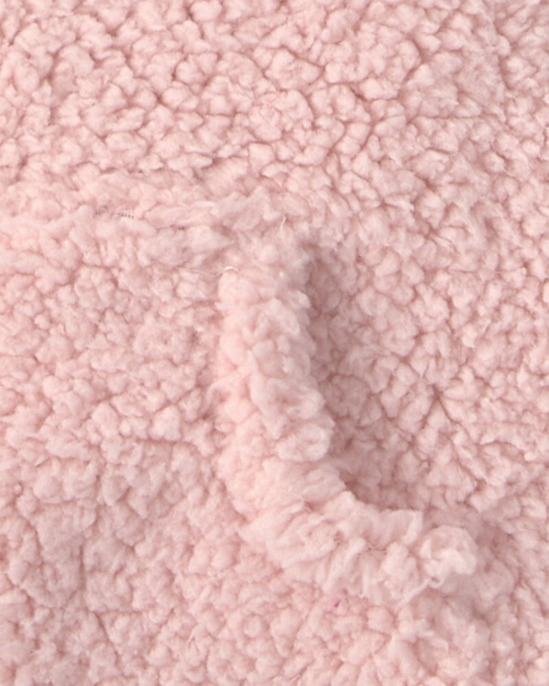 Baby Girl 3-Piece Bear Teddy Fleece Long-Sleeve Layering Set - Pink, image 4 of 5 slides