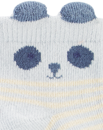 Baby 3-Pack Panda Booties, 
