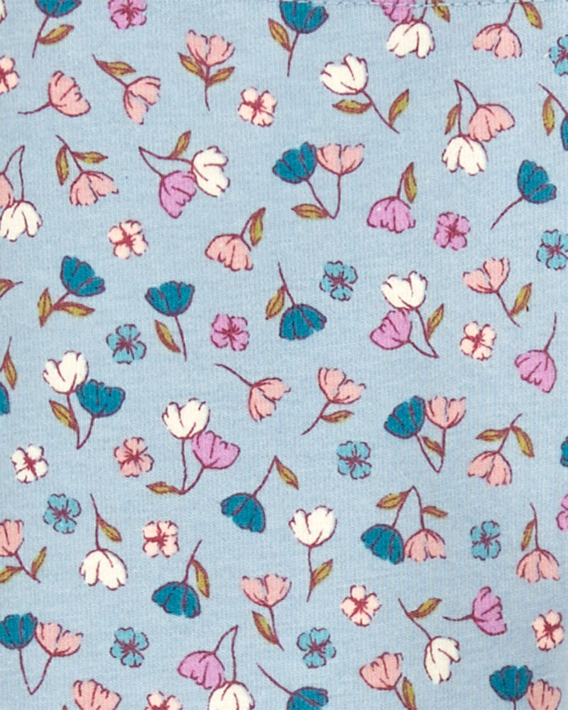 Baby Girl Floral Stretch Leggings - Blue, image 3 of 5 slides