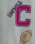 Boys 'Captain' Athlete Pullover Sweatshirt - Grey, image 2 of 3 slides