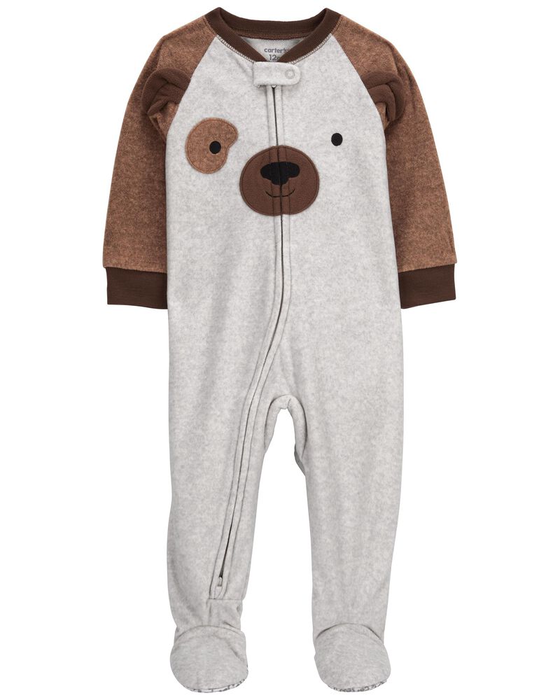 Toddler 2-Pack Bear Fleece Footie Pajamas, image 2 of 6 slides
