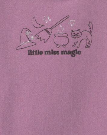 Toute-petit fille - Chandail en jersey bouclette &laquo;Little Miss Magic&raquo; d&rsquo;Halloween &ndash; Mauve, 